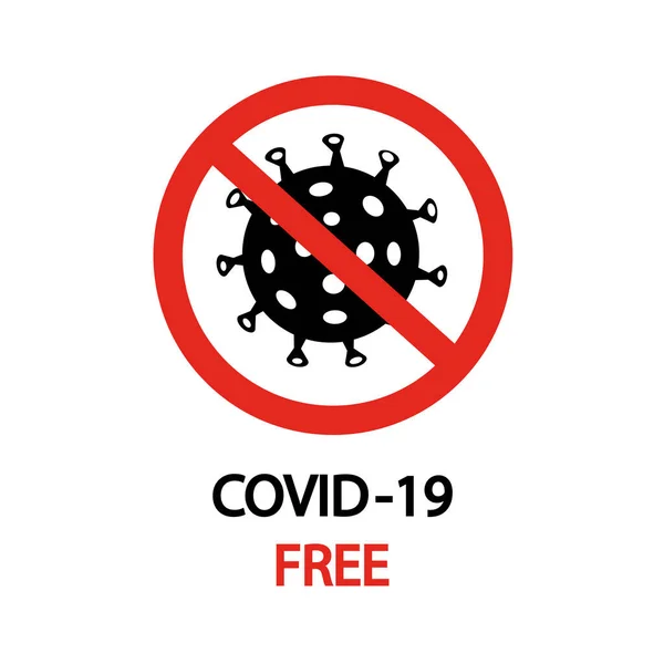 Covid Gratuit Concept Virus Corona — Image vectorielle