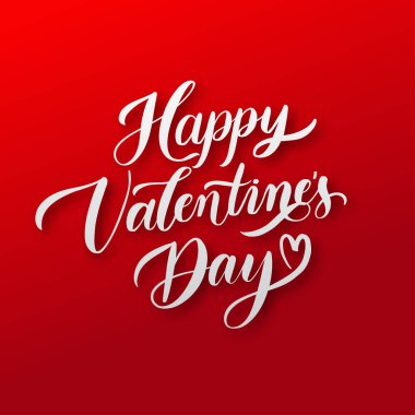 Sevgililer Günü mektupları. Kırmızı arkaplanda tatil kartı illüstrasyonu.