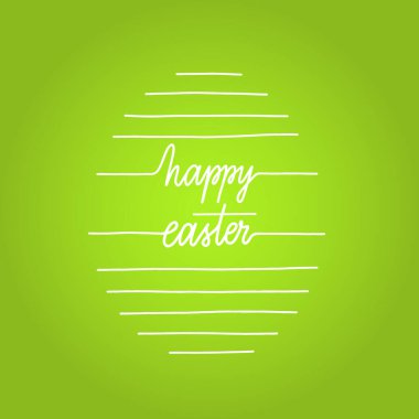 Mutlu Paskalya el yazmaları yumurta silueti vektörü.