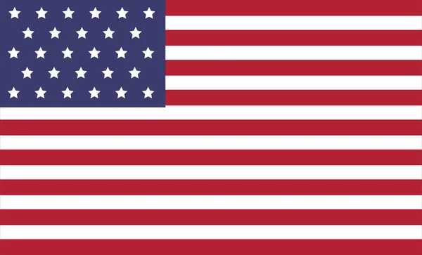 Amerikai Zászló Vektor Illusztráció — Stock Vector