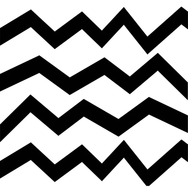 Black White Zigzag Stripes Vector Pattern — Stock Vector