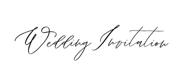 Wedding Invitation Modern Calligraphy Inscription Your Wedding Invitation Other Vector — Stock Vector