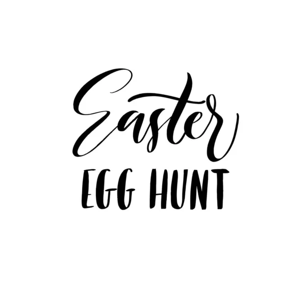 Hand sketched Easter egg hunt  text for  logotype, badge and icon. Drawn Resurrection Sunday postcard, card, invitation, poster, banner template lettering typography. Seasons Greetings.