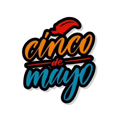 Cinco de Mayo - harf etiketi.