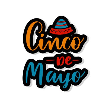 Cinco de Mayo - harf etiketi.
