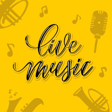Canlı müzik - el yazısı.