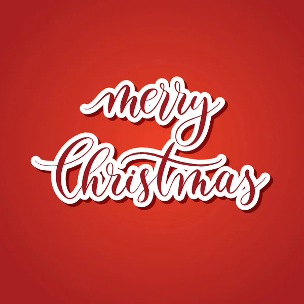 Joyeux Noël Vecteur Lettrage Main — Image vectorielle