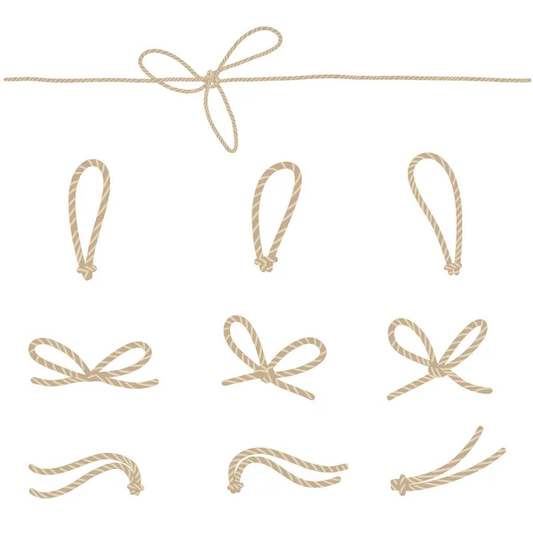 ラベル用クラフトロープ 新年の贈り物の梱包 — ストックベクタ