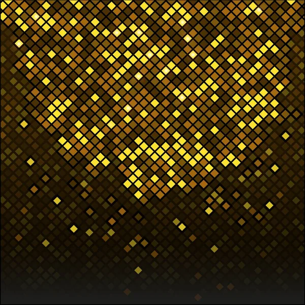 Brillante Oro Mosaico Astratto Sfondo — Vettoriale Stock