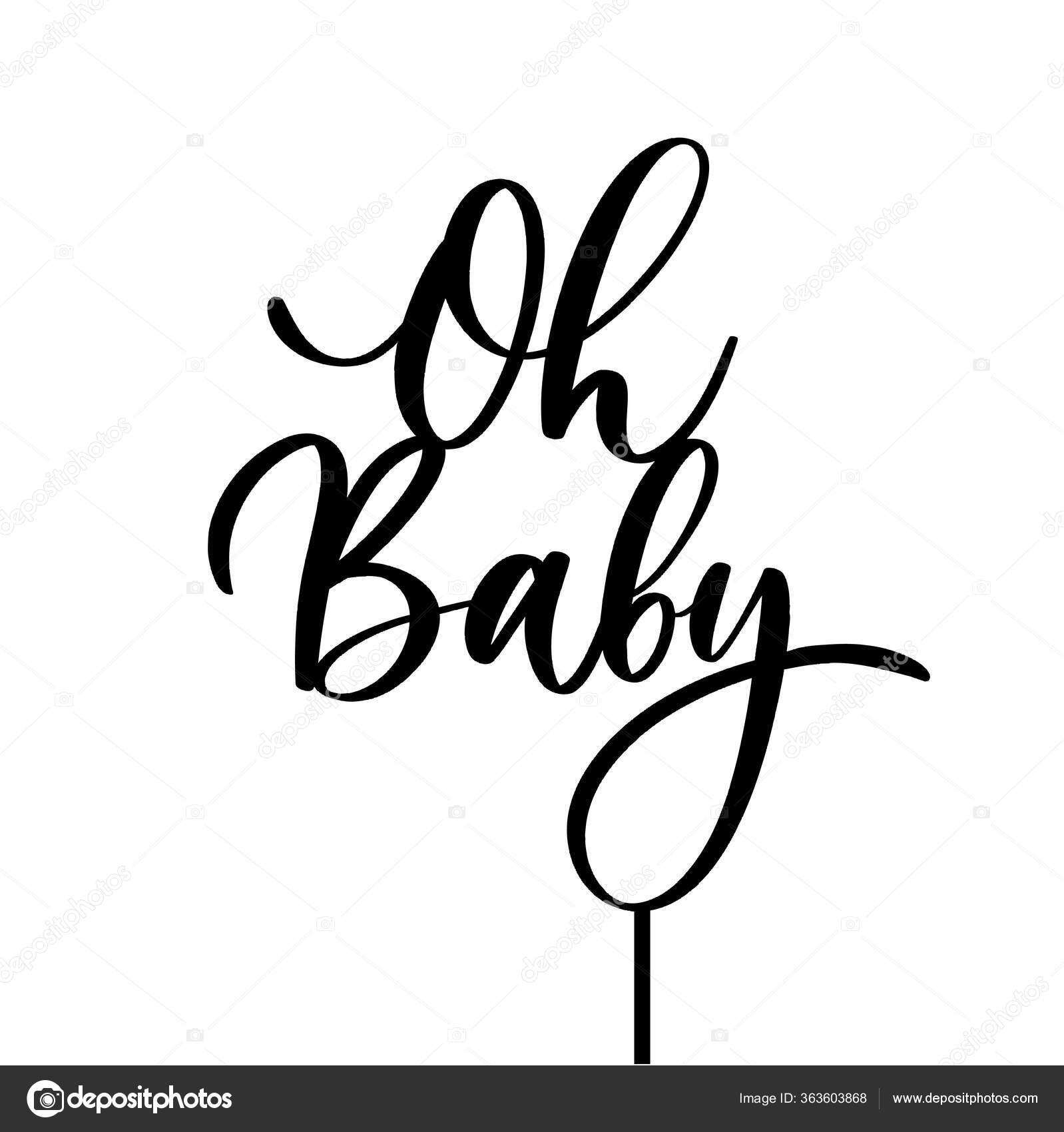 Bebe Inscription Douche Bebe Pour Vetements Bebe Decorations Pepiniere Image Vectorielle Par Ku4erashkastyle C Illustration