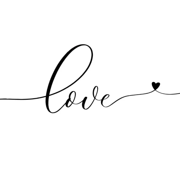 Love Calligraphy Inscrição Para Design Criativo — Vetor de Stock