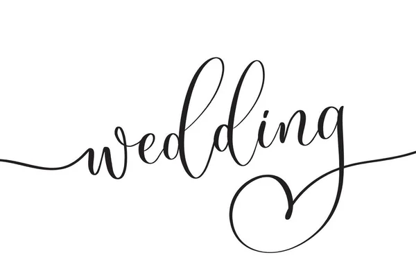 Wedding Calligraphic Inscription Album Cover — Stock Vector