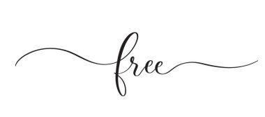 Ücretsiz - tipografi harfi, ince çizgili fırça el yazısı afişi.