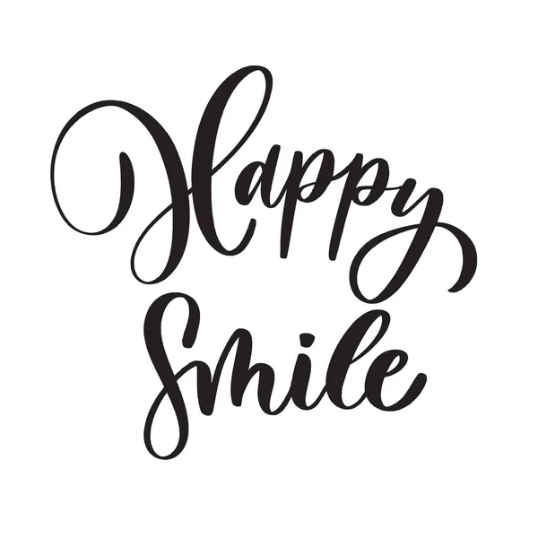 Feliz sonrisa. Concepto tipografía tipografía diseño logo . — Vector de stock