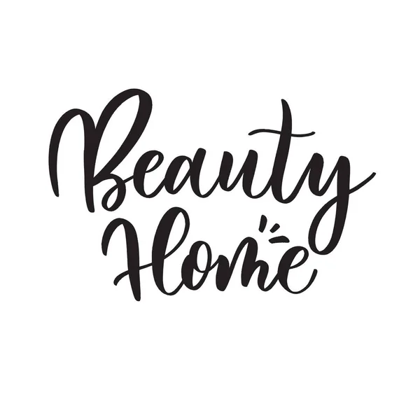 Beauty Home. Concept inscription typographie design logo . — Image vectorielle