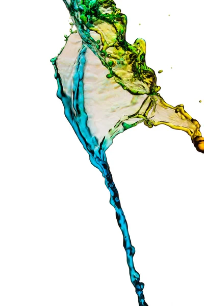 Абстрактний кольоровий набір бризок ізольований на білому тлі — стокове фото