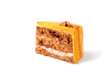 Havuçlu Kek ile ceviz, Kuru erik ve kurutulmuş kayısı koyu ahşap arka plan üzerinde. beceremedim. seçici odak