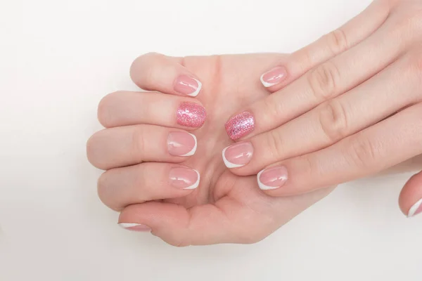 Care for sensuality woman nails — Stock Photo, Image