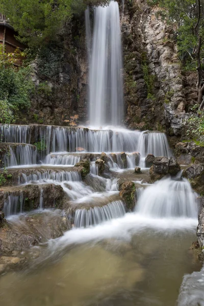 Vodopád Villetta Negro Park Městě Janov Itálie — Stock fotografie