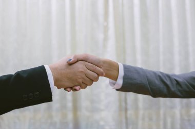 İş adamlarının imajı el sıkışıyor, iş adamı kötü ekonomiden birlikte kurtulmak için aynı işbirliği içinde olmayı kabul ediyor..