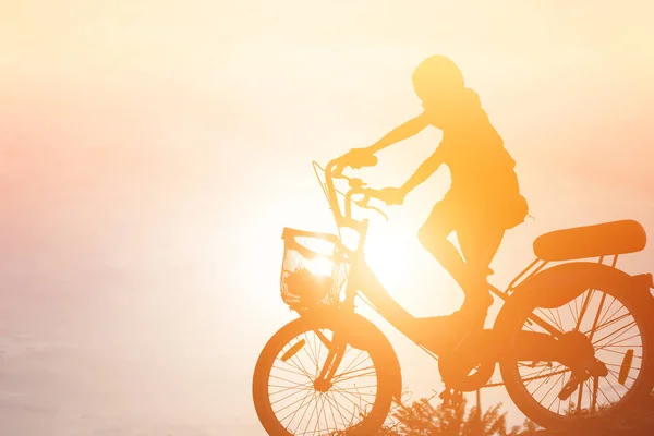 silhouette of a happy children and happy time sunset