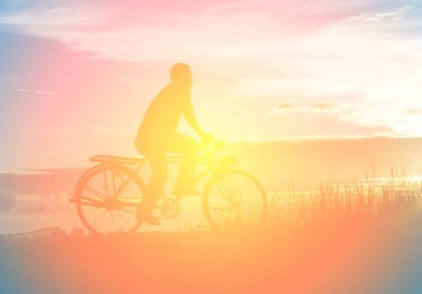 Bisiklet adam silüeti
