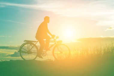 Bisiklet adam silüeti