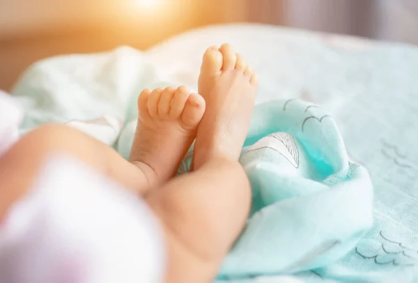 Cute asian baby newborn close up