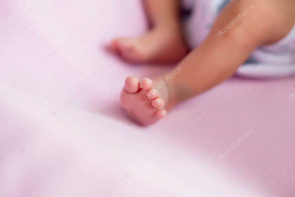Closeup of newborn baby love