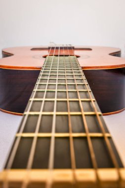 An image of a acoustic guitar with nylon strings clipart