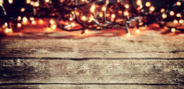 Noel süslemeleri ile kopya alanı.