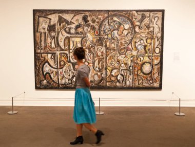 İnsanlar New York Metropolitan Sanat Müzesi ziyaret.