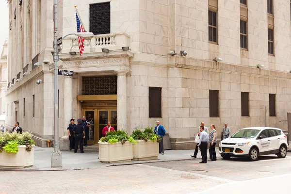 Wejście na giełdzie papierów wartościowych w Nowym Jorku na Manhattanie — Zdjęcie stockowe