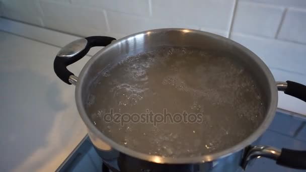 Cozinhar macarrão em câmera lenta — Vídeo de Stock