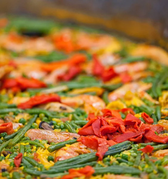 Большое блюдо паэльи — стоковое фото
