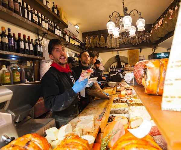 All 'Antico Vinaio in Florence, Italy . — стоковое фото