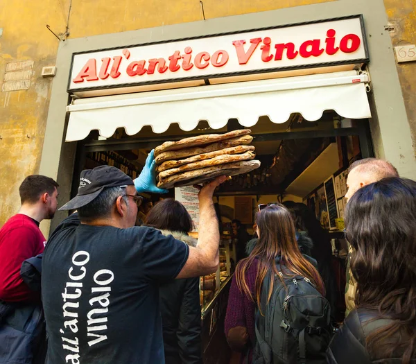 All'Antico Vinaio-Firenze, Olaszország. — Stock Fotó