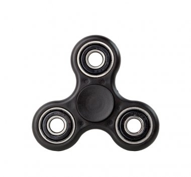 Beyaz arka planda siyah kıpır Spinner