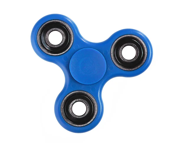 Blue Fidget Spinner no fundo branco — Fotografia de Stock