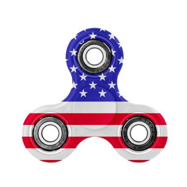 Spinner ABD bayrağı temalı kıpır