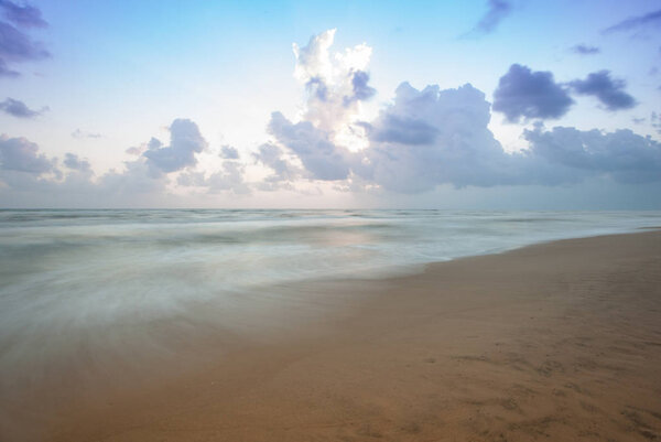 Beach landscape with long exposure