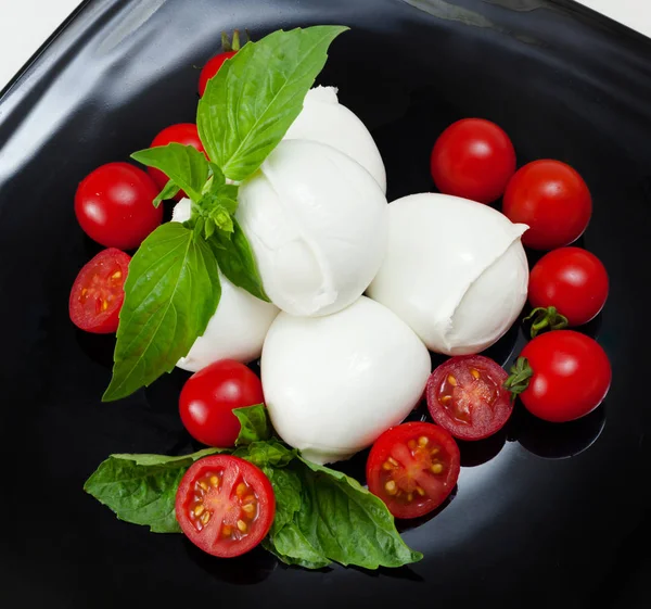 Mozzarella di Bufala, queijo fresco, produtos lácteos italianos . — Fotografia de Stock