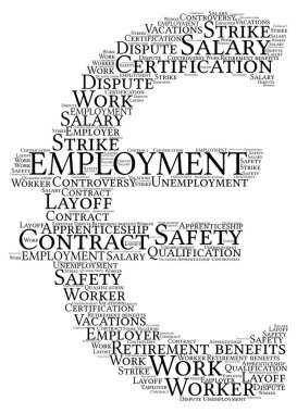 Kelime istihdam kavramı, Euro simgesini bulut.