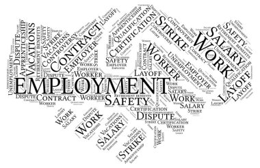 Kelime istihdam kavramı, el sıkışma şekli bulut.