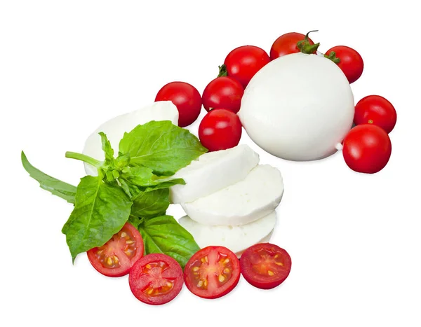 Mozzarella di Bufala, queso fresco, productos lácteos italianos . —  Fotos de Stock