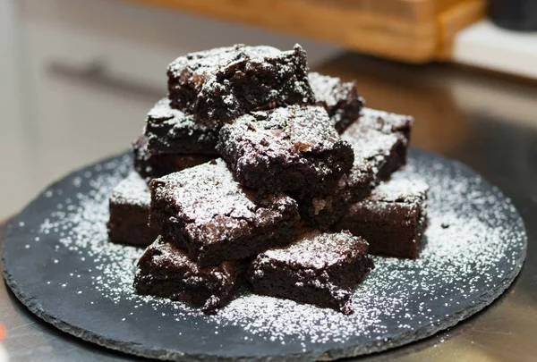 Brownies au chocolat délicieux faits maison . — Photo