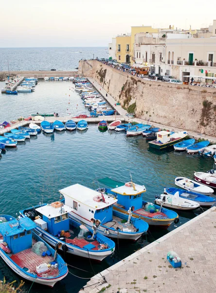 Panoramisch uitzicht op de haven van gallipoli, Italië — Stockfoto