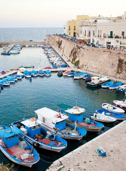 Panoramic view of Gallipoli harbour, Italy — стоковое фото