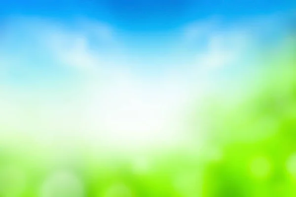 World Environment Day concept: Abstract blurred beautiful green and blue sky  background