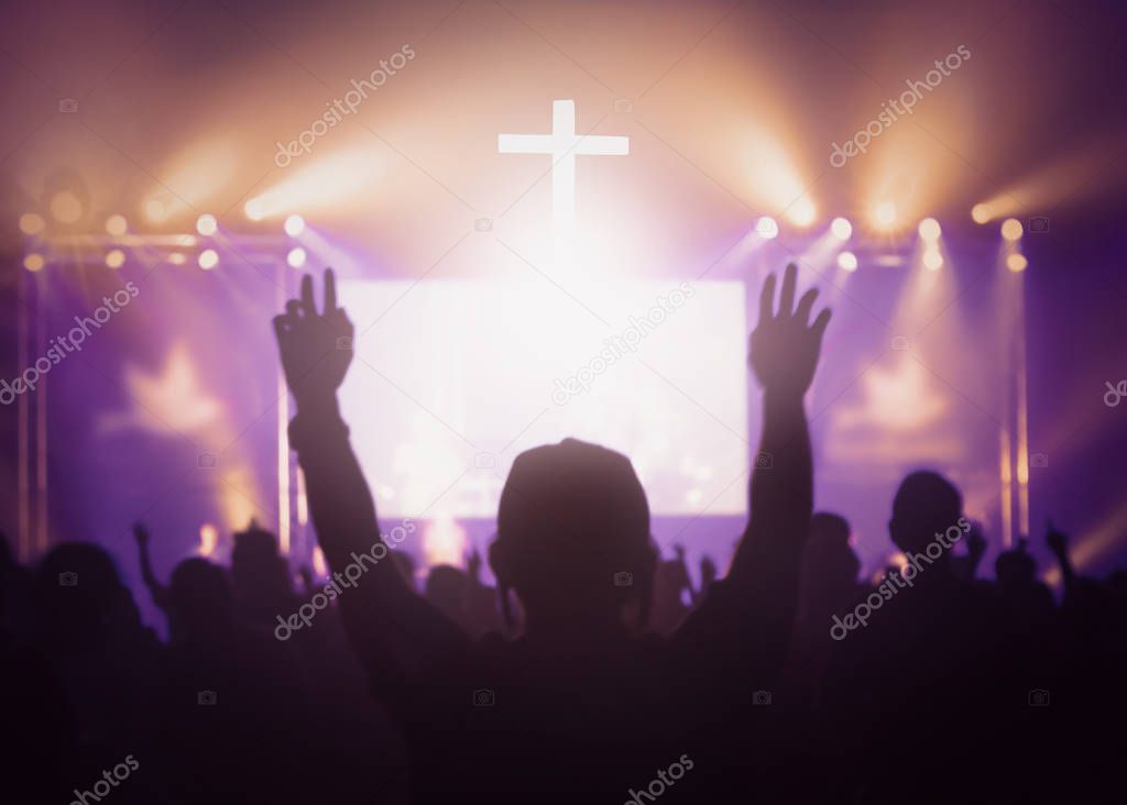 church concept: worship and praise